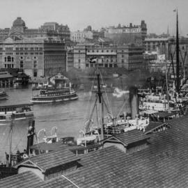 Ferries arriving and departing from Circular Quay Sydney, 1912