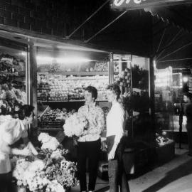 Florist and fruit shop, Darlinghurst Road Potts Point, 1959