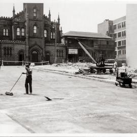 Resurfaced road of Martin Place extension, Phillip Street Sydney, 1934