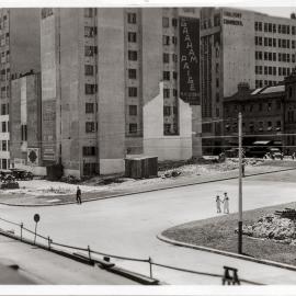 Resurfaced road of Martin Place extension, Elizabeth Street Sydney, 1934