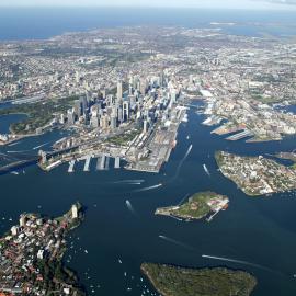 Aerial view of Sydney CBD and Sydney Harbour, 2003