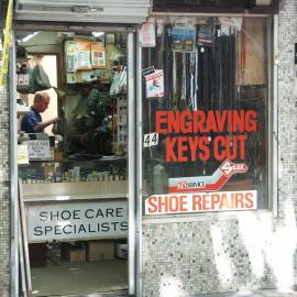 Shoe Repairs and Key Cutting shop, Darlinghurst Road Potts Point, 2004