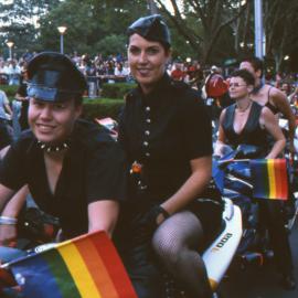 DYKES on bikes lead the parade, Sydney Gay & Lesbian Mardi Gras (SGLMG), no date