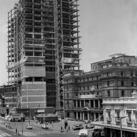 Construction of AMP Building next to Customs House, Alfred Street Sydney, 1960s