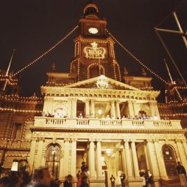 Illuminations for Royal Tour of Queen Elizabeth II, Sydney Town Hall, 1992