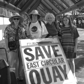 Save East Circular Quay placard, Circular Quay Sydney, 1997