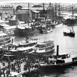 Head of the River Regatta day, Circular Quay Sydney, 1899