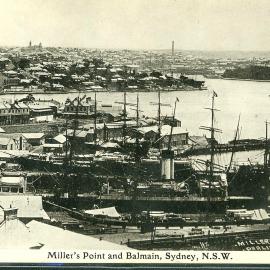 View looking west of Walsh Bay, Millers Point, 1900