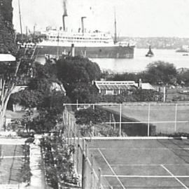 Wyldefel Gardens and Tennis Court, Wylde Street Potts Point, 1940