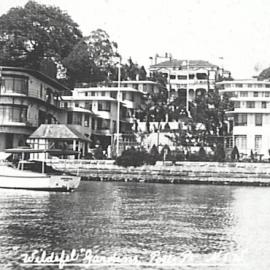 Postcard - Wyldefel Gardens from Sydney Harbour, 1940