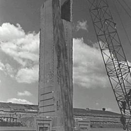 Pyrmont Incinerator chimney stack demolition