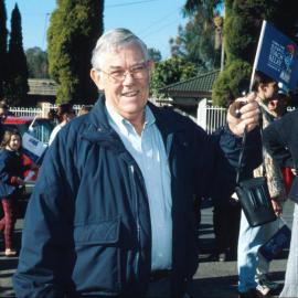 Spectator at Olympic Torch Relay at Seven Hills, Sydney, 2000