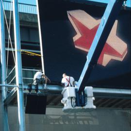 Alfred Street Olympic Live Site, Set-up, Alfred Street, Circular Quay, Sydney, 2000