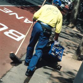 Council Cleaning Staff Working the streets on Elizabeth Street, Sydney, 2000