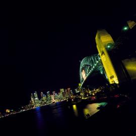 The City and the Sydney Harbour Bridge at night, 2000