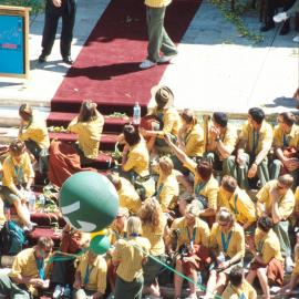 Olympic Athletes' parade at Sydney Town Hall Steps, 2000