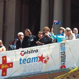 Event banner on Sydney Town Hall balcony, 2000