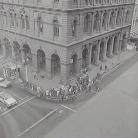 Pedestrian traffic, Martin Place Sydney, 1970