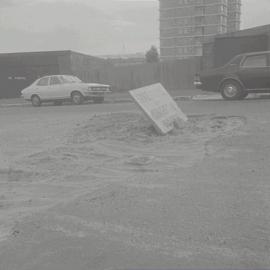 Road condition, Boronia Street Moore Park, 1972