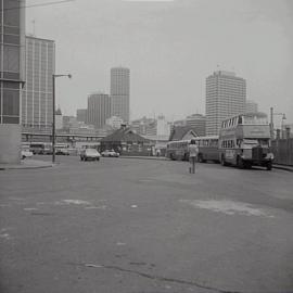 View from Opera House site, corner Circular Quay East and Macquarie Street Sydney, 1973