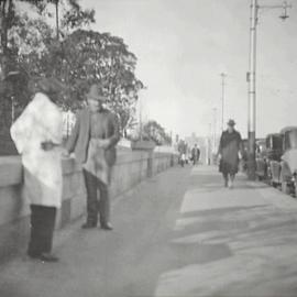 New retaining wall at Hyde Park, Park Street Sydney 1934