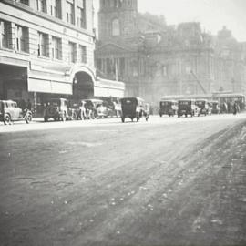 Traffic on Park Street Sydney, 1929