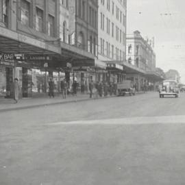 Shops on Park Street Sydney, circa 1930