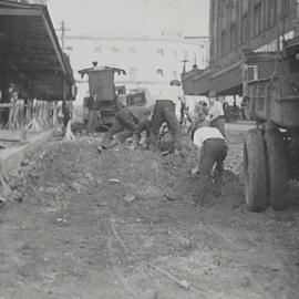 Road reconstruction in progress, Bay Street Ultimo 1936