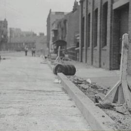 Reconstruction of the road, possibly Balfour Street Chippendale, circa 1930s