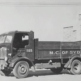 Council fleet vehicle No. 1125, Pyrmont Incinerator Pyrmont, 1936
