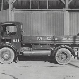 Council fleet vehicle No.1138, Wattle Street Depot Ultimo, 1936
