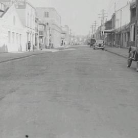 Road before reconstruction, Shepherd Street Chippendale, 1936