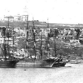 Shoreline of Darling Harbour Sydney, 1850s
