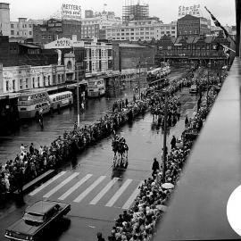 Parade for Royal Tour, Alfred Street Circular Quay, 1954