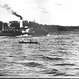 Manly ferry FAIRLIGHT PS heads outward from Sydney Cove.