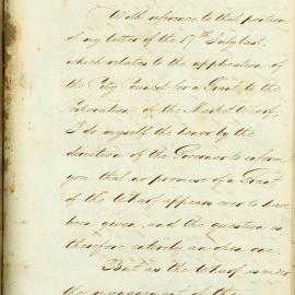 Letter - Approval for grant of wharf to Council subject to conditions, 1845
